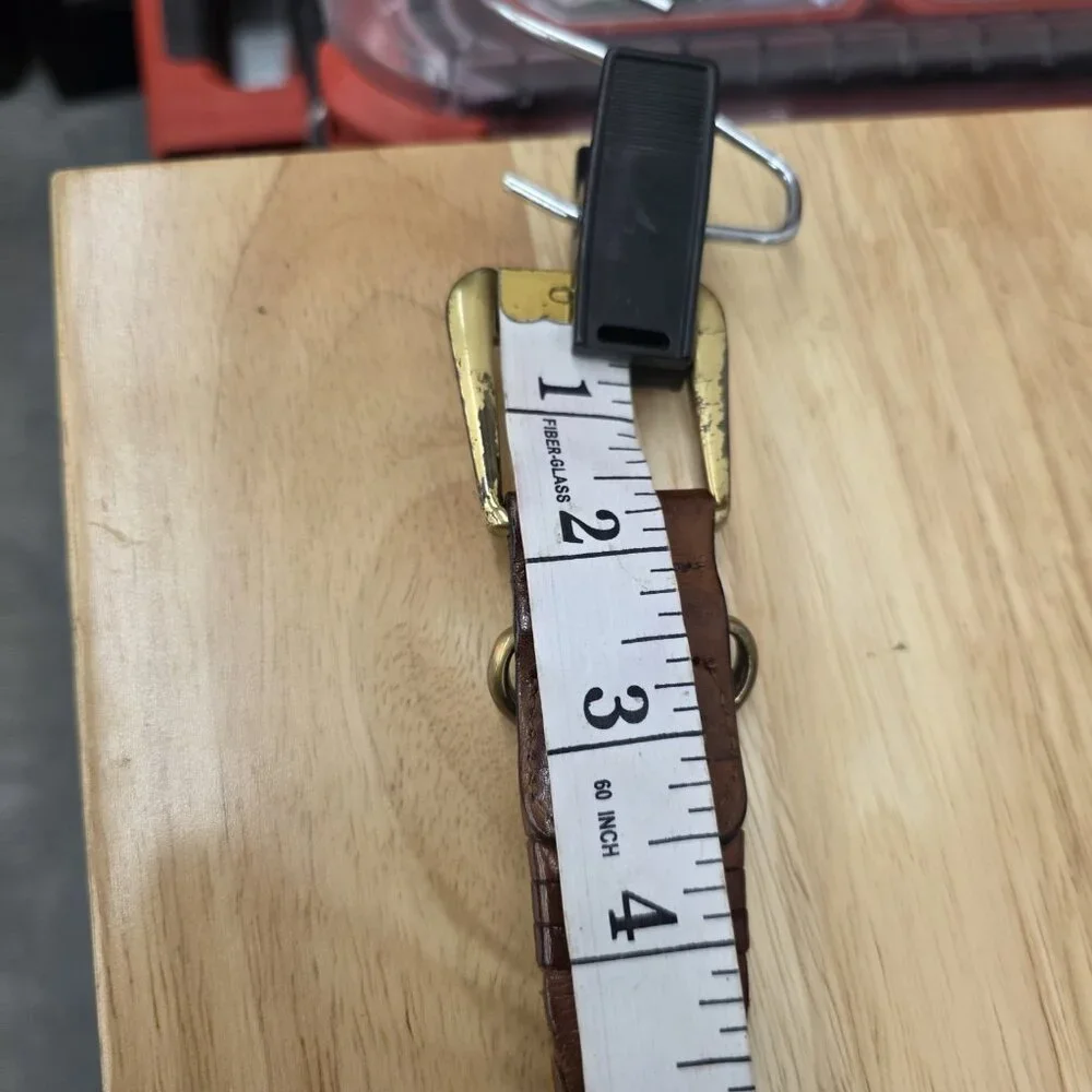 Cale Spanish Brown Leather Braided Boho Western Belt Sz 36 Statement Belt - Picture 5 of 9